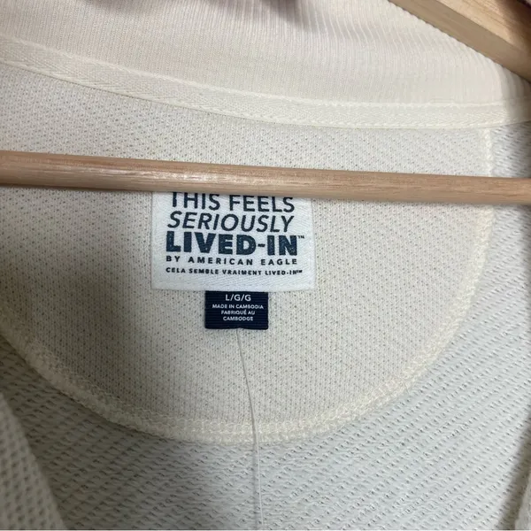 American Eagle Outfitters Seriously Soft Cream Pullover with Pockets (Large) NWT - Image 7