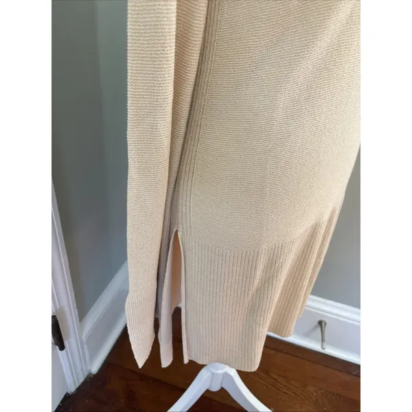 Free‎ People Medium Ivory Criss Cross Long Sleeve Pullover Sweater Tunic - Image 2