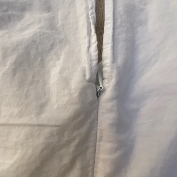 Zara White romper embroidery scalloped Large summer coastal nautical - Image 7