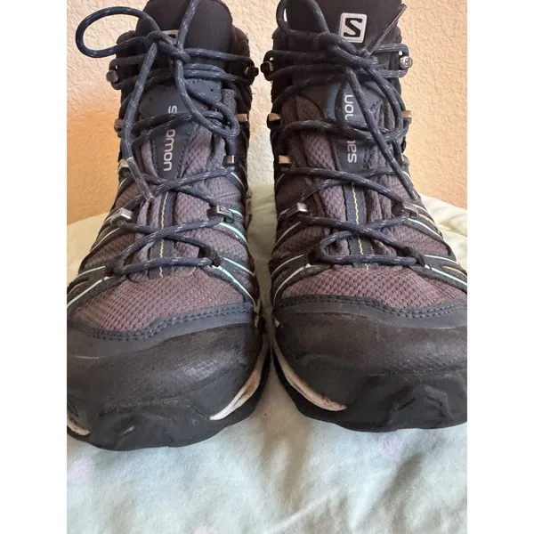 Salomon X Ultra Mid Hiking Boots US 8 Medium Gray Green Black MPN 371514 - Image 14