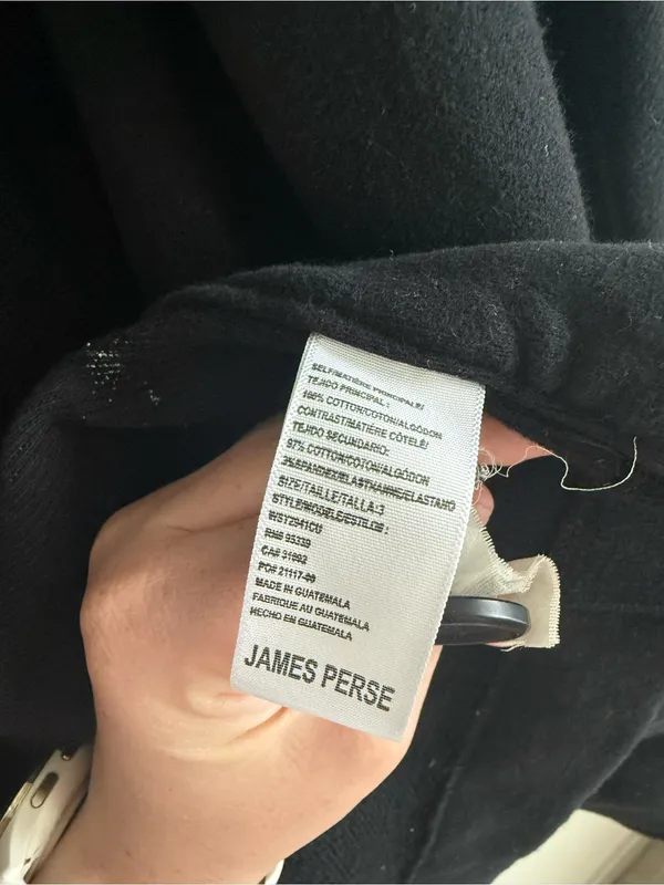 James Perse Women's Black Cotton Peacoat Double Breasted Jacket Size 3 Large - Image 9