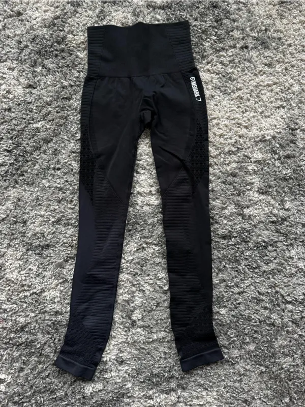 Gym Shark High-Waist Black Seamless Workout Leggings - Image 2