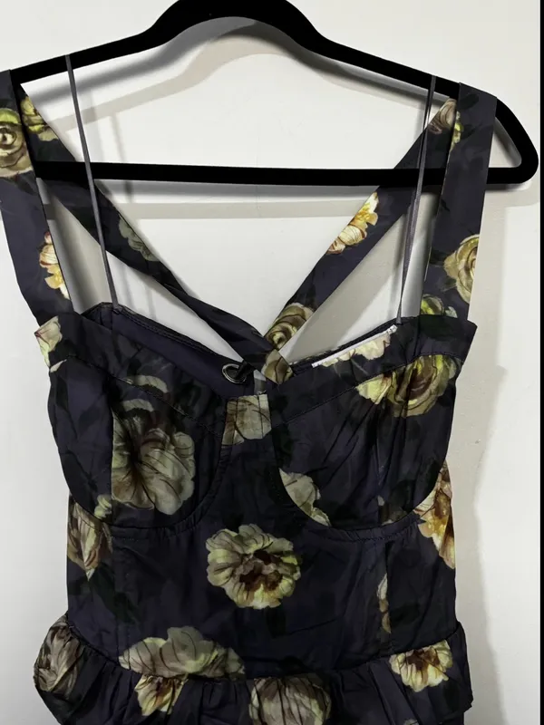 Petal & Pup Lillee Tiered Maxi Dress Lavender Floral Size M - Image 5