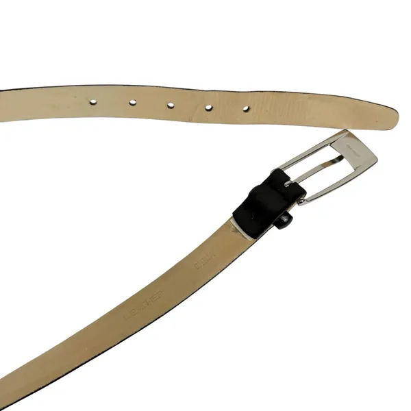 Vintage Ann Taylor Loft Black Leather Minimalist Belt‎ Size Medium - Image 4