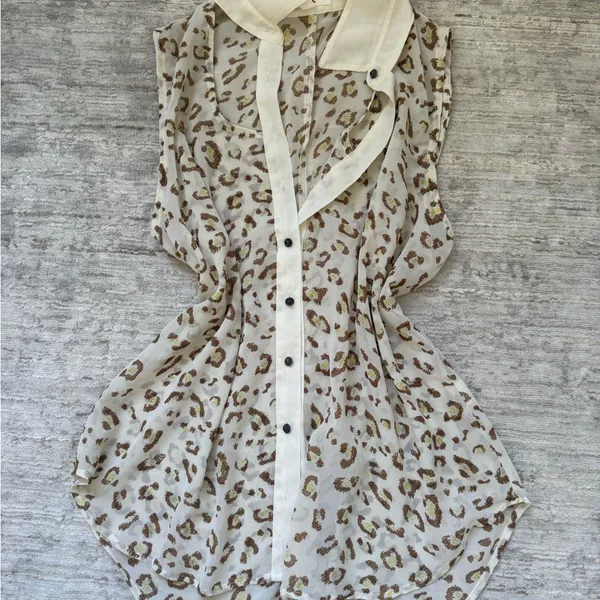 Edge Leopard Print Sleeveless Blouse (Size Medium) - Image 4