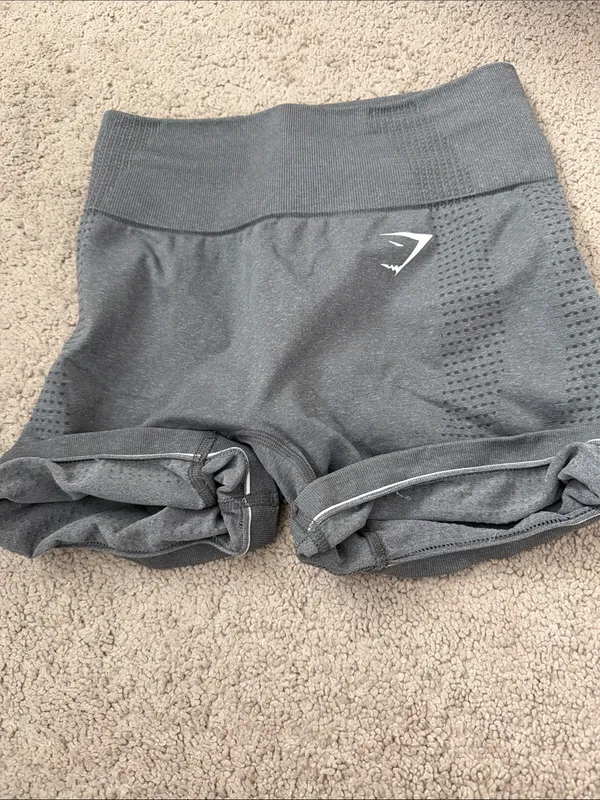 Gymshark Charcoal Seamless High-Waist Bike Shorts - Image 2