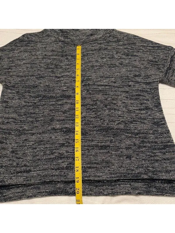 Madewell Marled Mockneck Sweater Women's Small Navy‎ Blue White Knit Pullover - Image 5