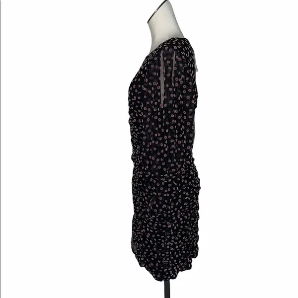 NWT Zara Bloggers Fav Puff Sleeve Sheer Textured Floral Dress XXL - Image 9