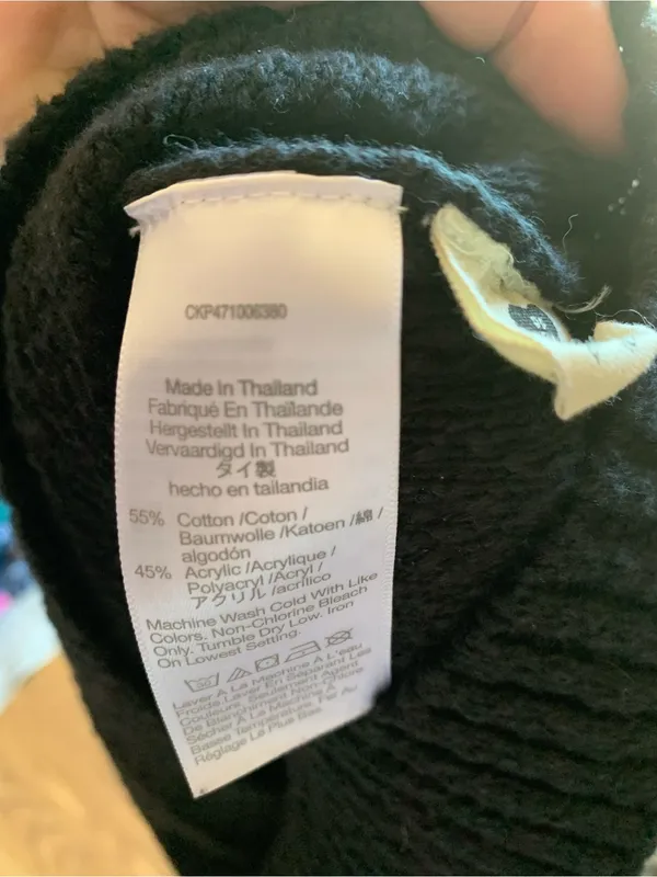 Madewell Black One-Shoulder Cropped Sweater Tank Cotton Women Size Large - Image 4