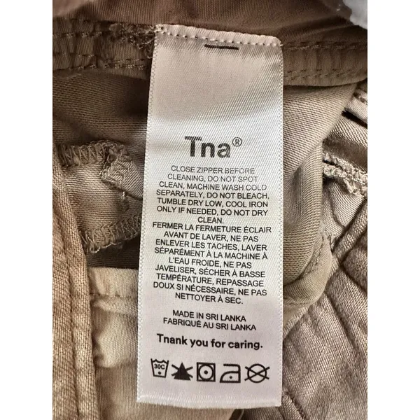 TNA Cargo Pants Womens Size 6 Drawstring‎ Utility Casual Khaki - Image 5