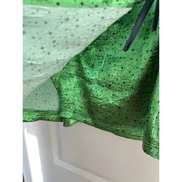 Urban Outfitters Neon Green Festival Wrap Mini Tie Skirt Women's Sz S - Image 2