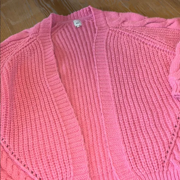 River Island Chunky Open Cardigan in Pink - Image 3