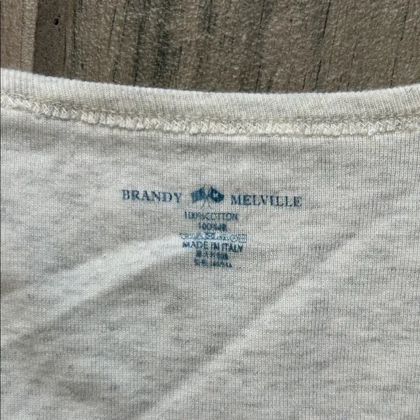 Brandy Melville Light Beige Long Sleeve Top - Image 2