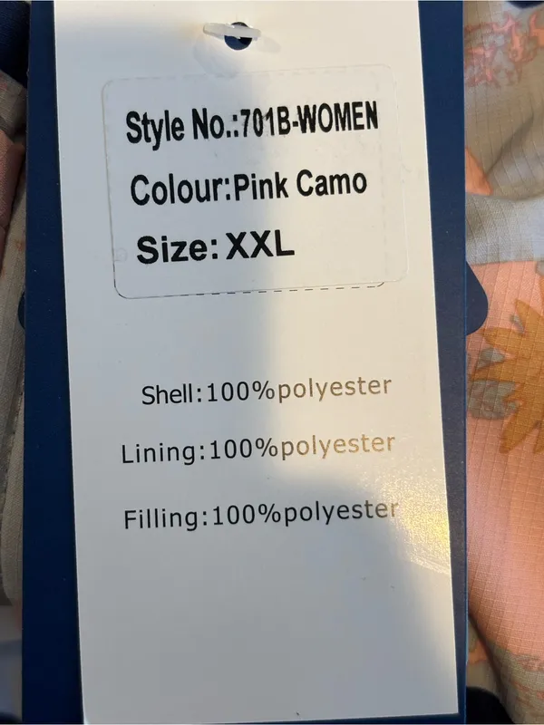 NWT Pooluly Pink Camo Waterproof Ski Jacket Women’s XXL - Image 4