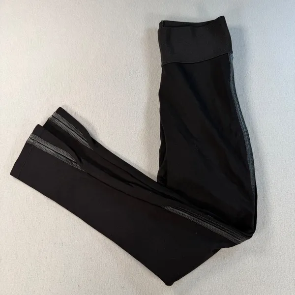 Y2k Zara Basic Black High Rise Side Zipper Leggings Slim Fit Pants Womens Small - Image 3