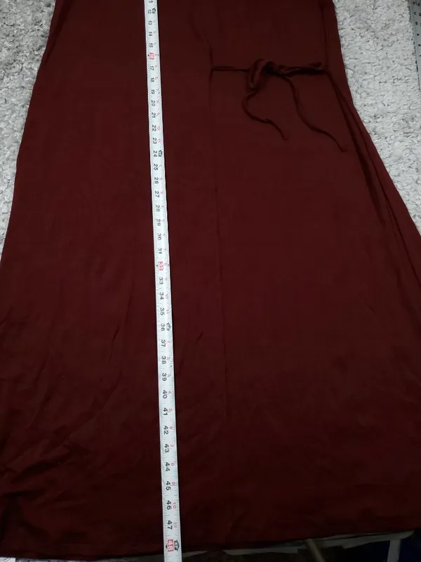 OGL Cotton Lyocell Easy Airy Midi Dress with Self-Tie Ruby Red Women's Size XL - Image 3
