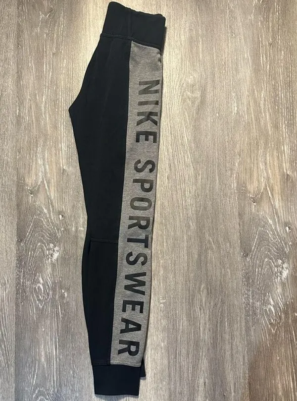 Nike Gray and Black Jogger Sweatpants - Image 3