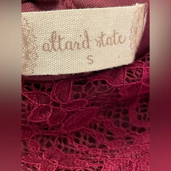 Altar’d State Halter Dress, Burgundy Size Small - Image 2