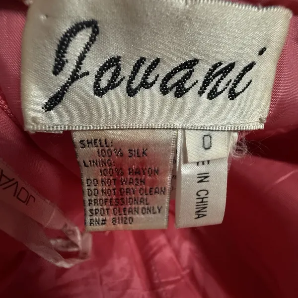 Jovani VTG Y2K Sequin Gown‎ Silk Mermaid Maxi Pink Prom Dress Evening Formal 0 - Image 12