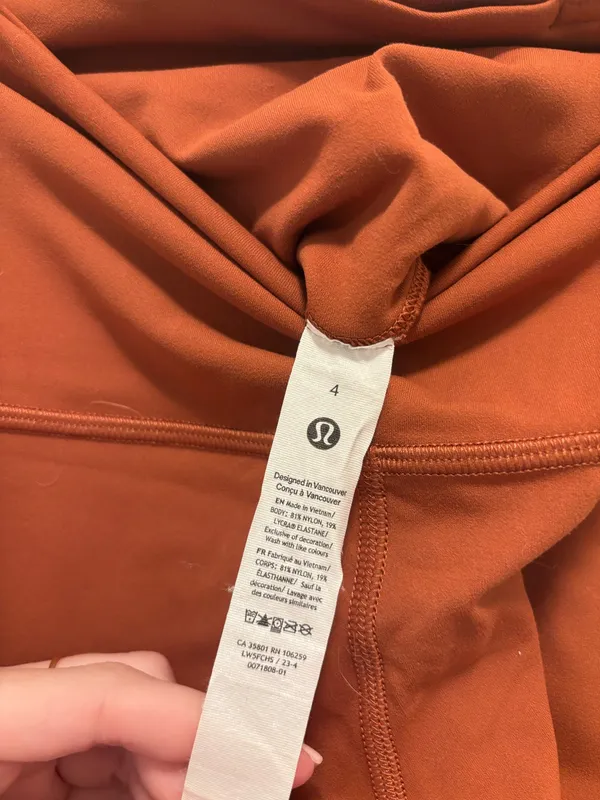 Lululemon Burnt Orange Mini Flare Leggings - Image 3