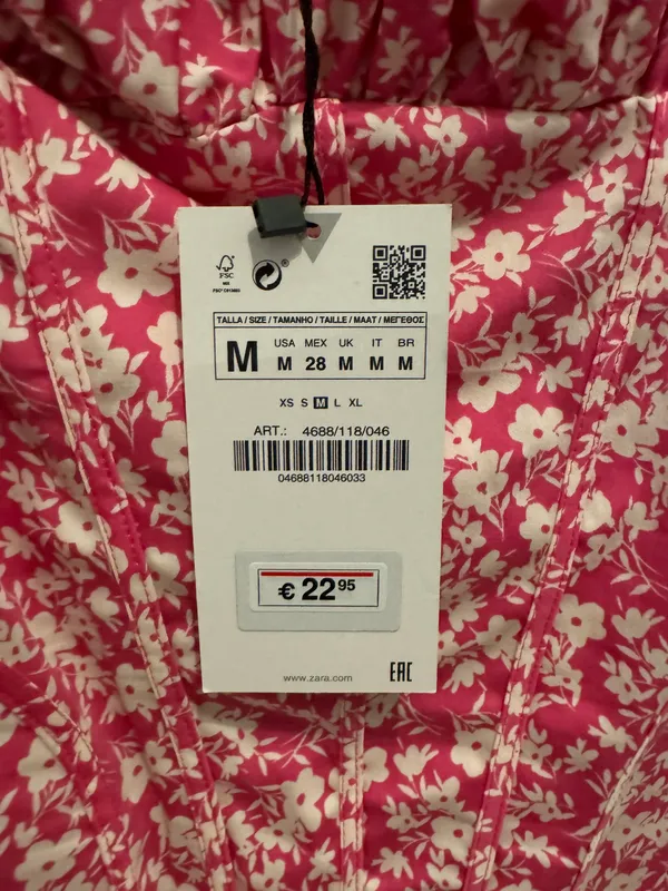 ZARA Floral Pink Bodysuit - Image 2