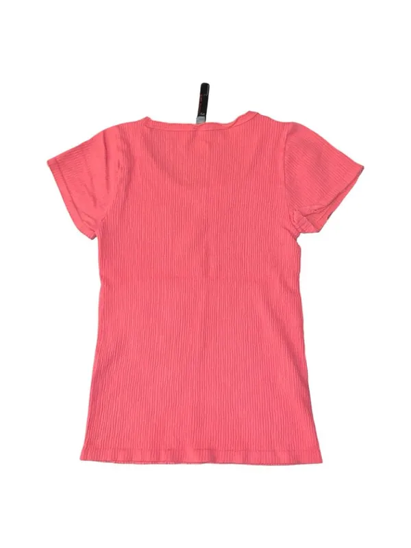 Daily Practice Anthropologie S Orange-coral Ribbed Scoop Neck Short Sleeve Top - Image 2