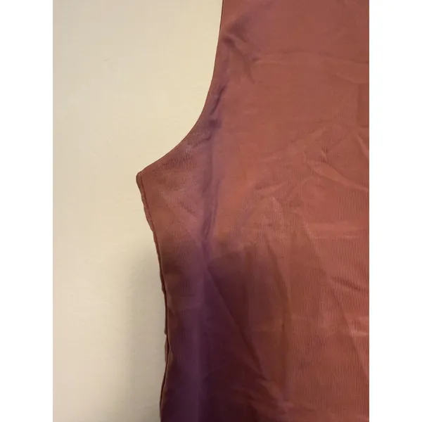 Babaton Contour Muscle Tank Top Mahogany Brown Sleeveless Crew‎ Neck Large - Image 3