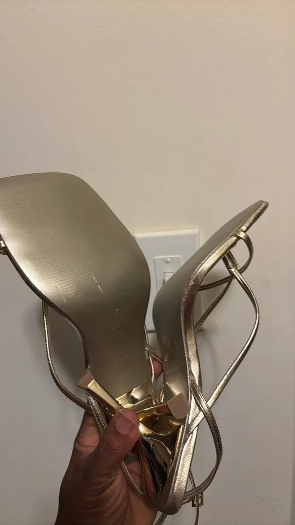 Sandals Steve Madden Gold Strappy Square Toe 👡 - Image 6