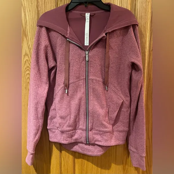 Lululemon Catch‎ a Moment Zip Hoodie Sweatshirt in Heathered So Merlot Size 2 - Image 5