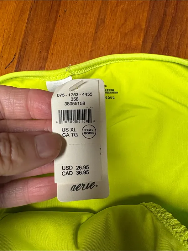aerie Neon Lime Textured Bikini Bottom - Image 4