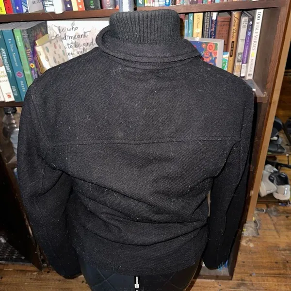 Gap wool business casual S professional black bomber coat - Image 2