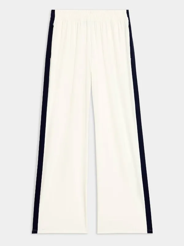 SPLITS59 Maxie Rigor Track Pant Wide Leg in White / Indigo Blue Small $178 - Image 2