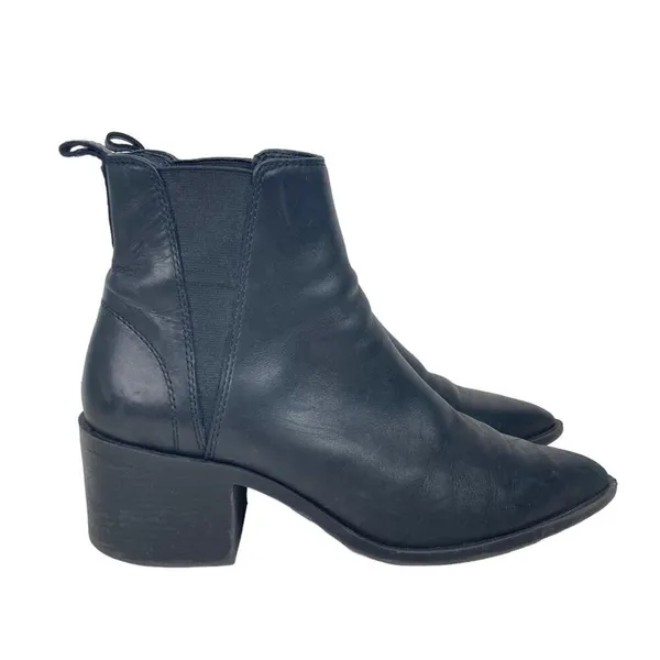 STEVE MADDEN Audience Chelsea Leather Ankle Boots Booties - Size 9.5 - Image 2