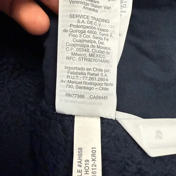 J Crew Women's Size Medium Full Zip‎ Fleece Super Plush Sherpa Jacket Navy Blue - Image 6