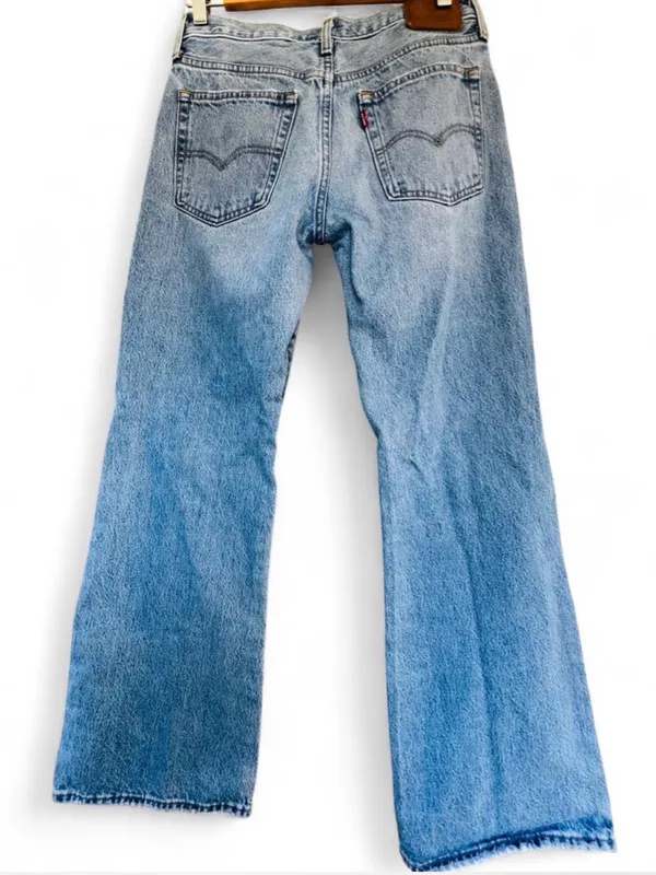 Levi’s Baggy Boot Jeans Distressed Light‎ Wash Y2K Skater Wide Leg 27 relaxed - Image 4