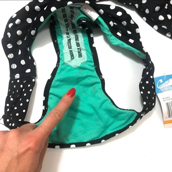 California Waves Polka-Dot Bikini swimsuit Small - Image 5