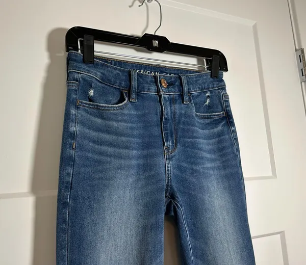 American Eagle Size 4 long hi rise jegging skinny jeans - Image 2