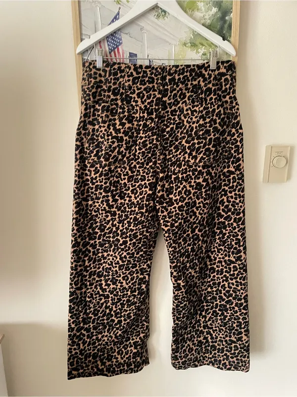 Anthropologie Maeve The Colette High-Rise Wide-Leg Leopard Pants 32 - Image 6