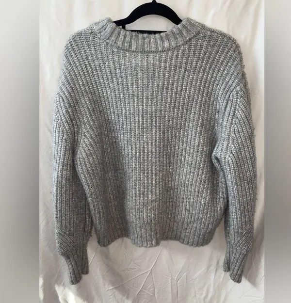 A New Day Cozy Gray Cable Knit Sweater Size XXL - Image 3