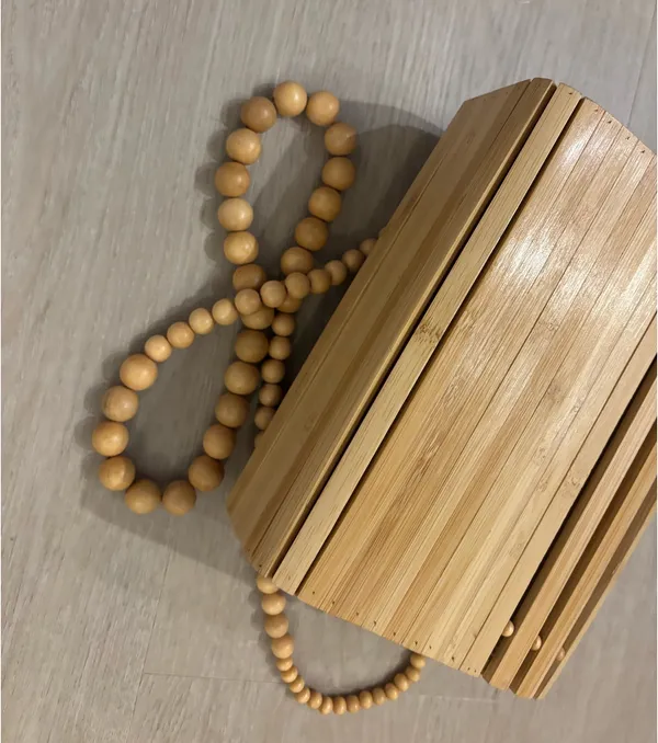 Wooden Purse Brown - Image 3