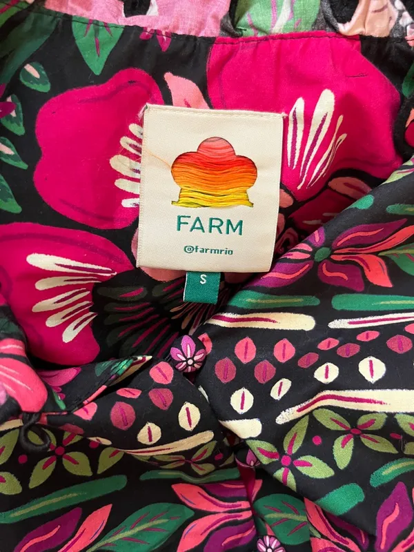 NWOT Farm Rio Floral Tiered Mini Dress - Pink & Green Size S - Image 9