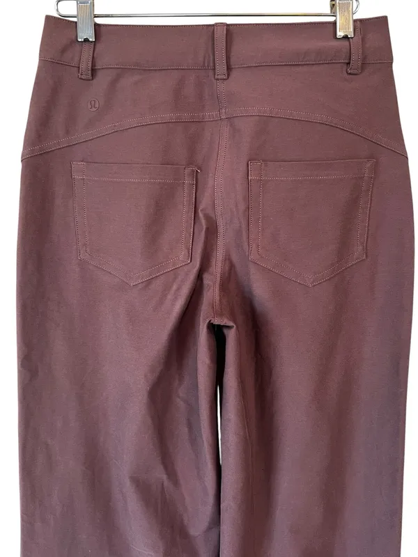 Lululemon City Sleek 5 Pocket Wide-Leg High-Rise Pant Utilitech Roasted Brown - Image 11