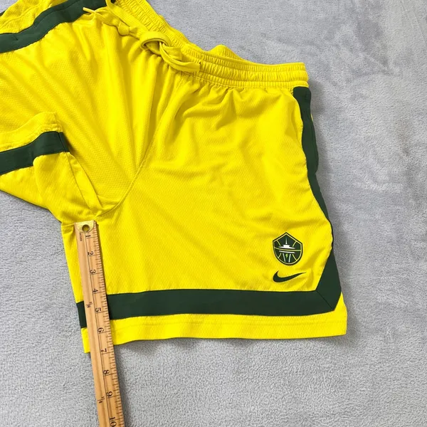 Nike Seattle Storm WNBA Basketball Performance Shorts Women XL Yellow Green - Image 8