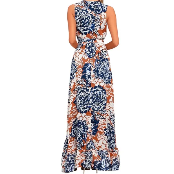 NWT Lulus Desert Trip Floral High-Low‎ Sleeveless Wrap Dress Size XS Feminine - Image 2