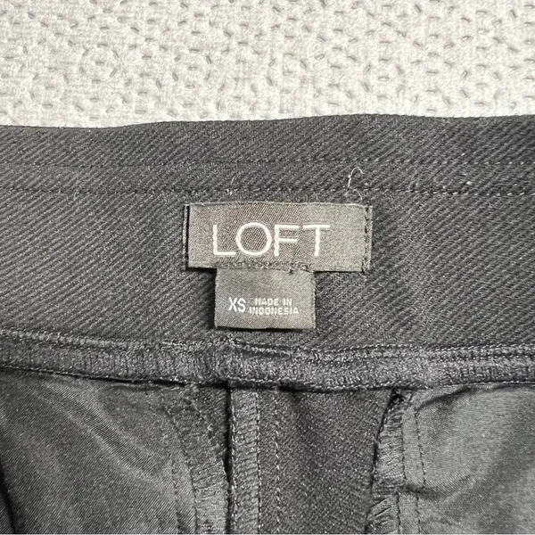 Loft Black Pull On Wide Leg Slacks Dress Pants Size XSmall EUC - Image 5