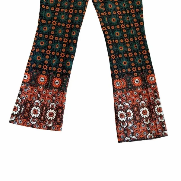 Maeve Anthropologie The Margot patterned kick flare geometric pants SZ S #2538 - Image 3