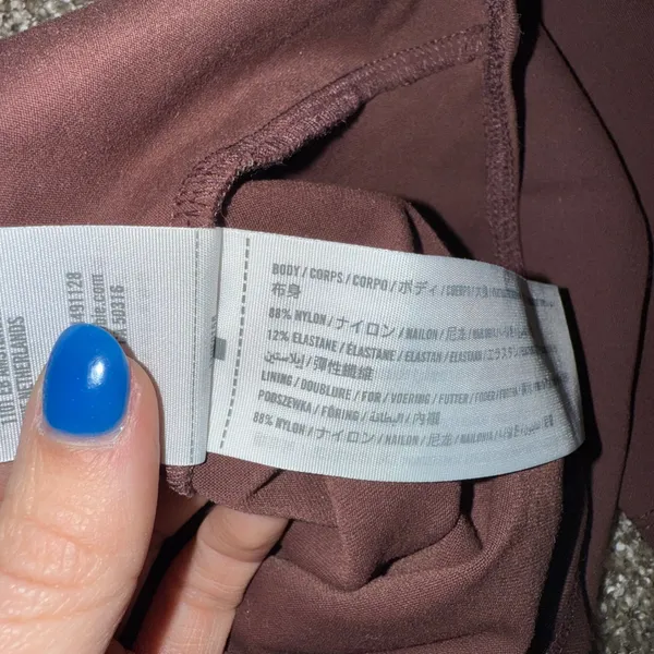 Abercrombie Fitch Soft A&F Collection Long Sleeve V Neck Brown‎ Bodysuit M - Image 4