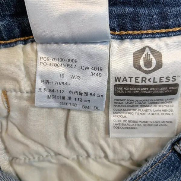 Levis Classic Wide Leg Crop Jeans Womens 16 Medium Wash Blue High Rise - Image 6