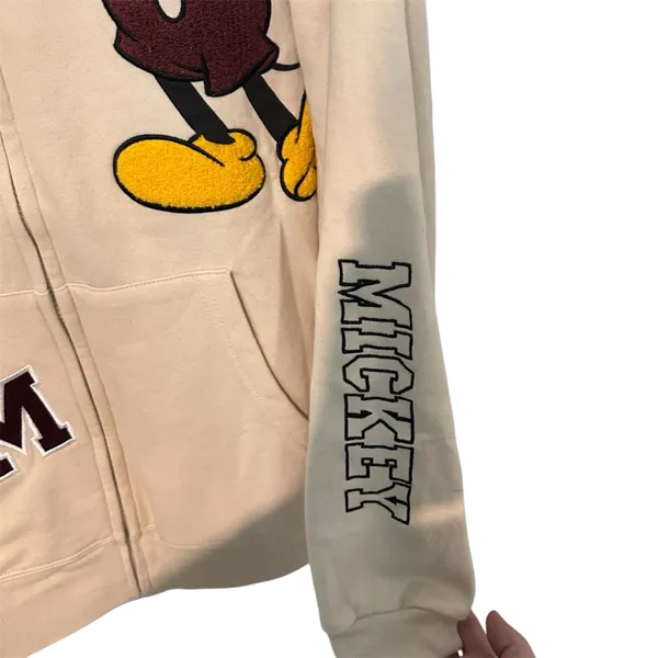 Disney Mickey Mouse Ivory Zip Up Hooded Jacket Womens‎ Size XXL - Image 8