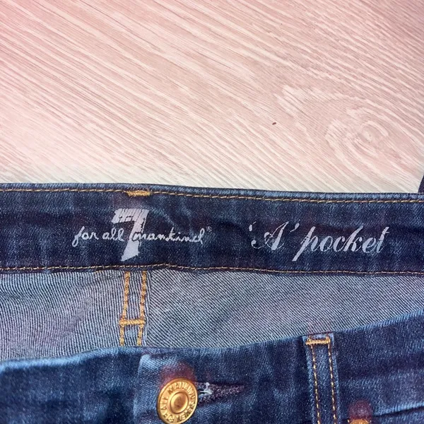7 For All Mankind Dark Blue Jeans - Image 6